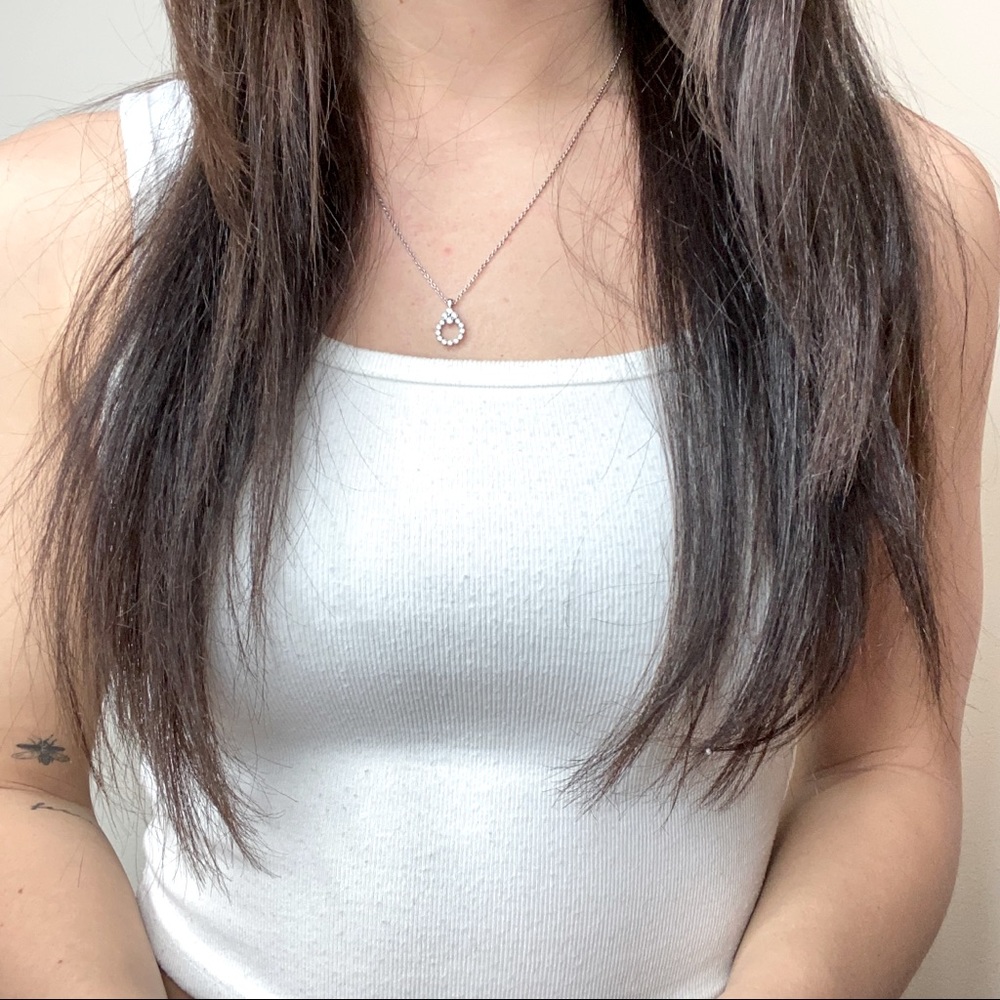 BANANA REPUBLIC CIRCLE ETERNITY SILVER NECKLACE - Picture 5 of 5